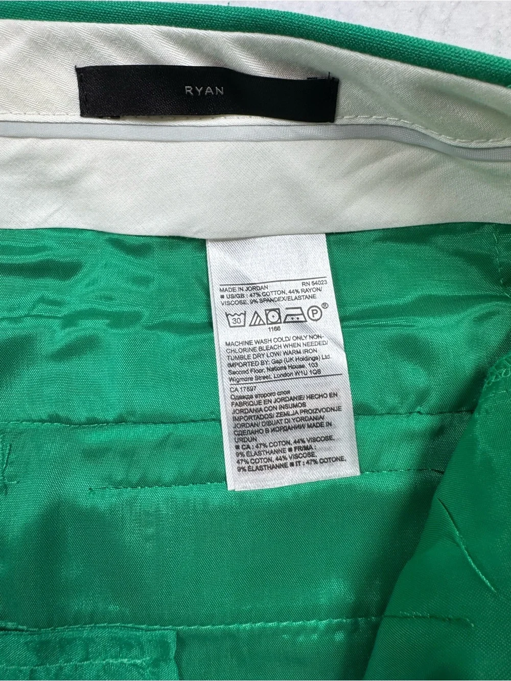 NWT Banana Republic Ryan Green Straight Leg Pants Size 12 - Picture 9 of 13